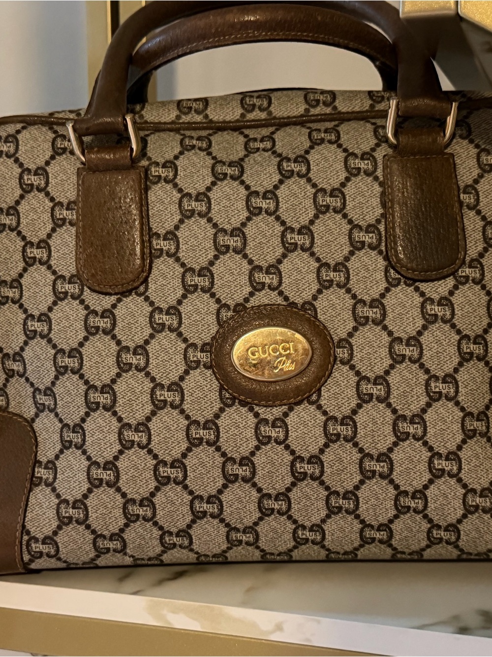 Vintage 1980s Gucci Plus GG Supreme Boston Bag Satchel - Lining Cleared!